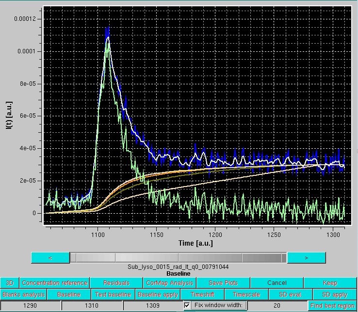 SOMO HPLC-SAXS integral baseline test